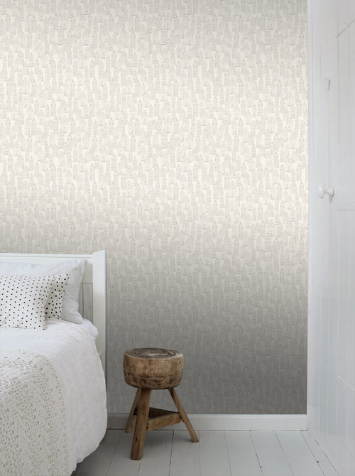 ESTAhome behang Amsterdamse huizen zilver - 53 cm x 10.05 m - 137710