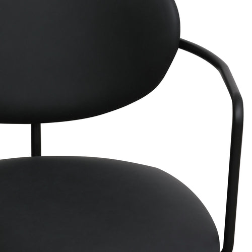 Furnhouse bureaustoel Lido - Zwart - Kunstleer - 57x54x71