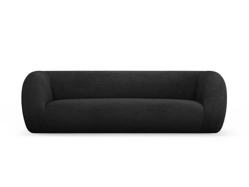 Cosmopolitan Design Bank Essen 3-zits, boucle, zwart - 95x230x86cm