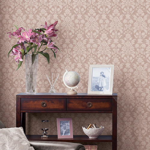 Laura Ashley Vliesbehang - Semington Silhouette Plaster Pink