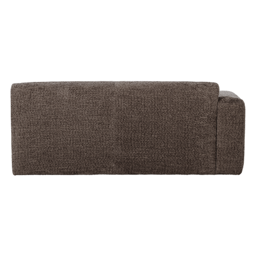 WOOOD 2-zits bank arm links Mojo Base - Wollig - Bruin - 74x185x97
