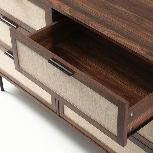 Calicosy - JETSON Commode 6 lades - Notenhout - 120x79x39,5 cm