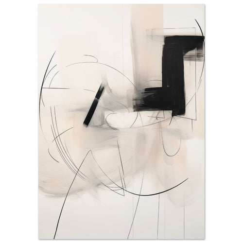Artfulprints  Abstract - Chique brush 7   poster A4 21x29.7 cm