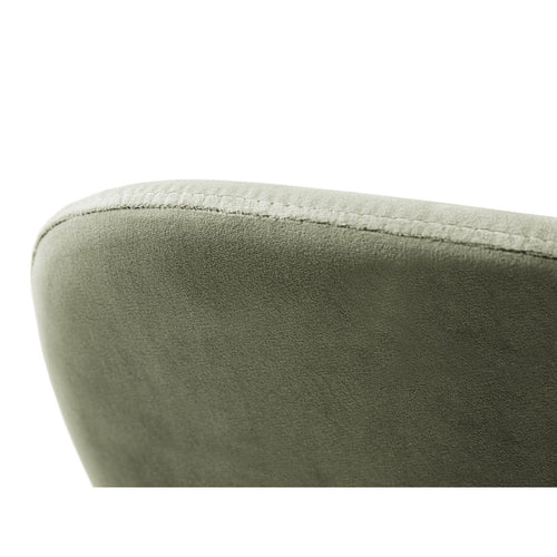 Set van 2 fluwelen stoelen Caroline flueel groente - 61x49x79cm