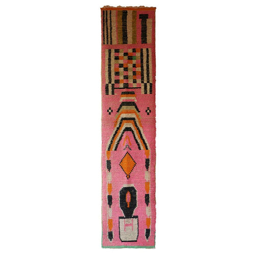 AFK Living vloerkleed Berber - handgemaakt - Wol - 76 x 355 cm