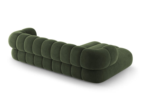 Cosmopolitan Design linker hoekbank Koge 5-zits, flueel groente - 165x270x70cm