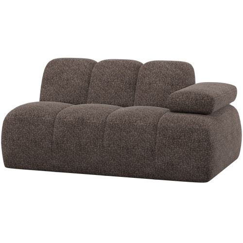 WOOOD 1,5-zits element bank arm rechts Mojo - Wollig - Bruin - 74x164x97 - vtwonen shop