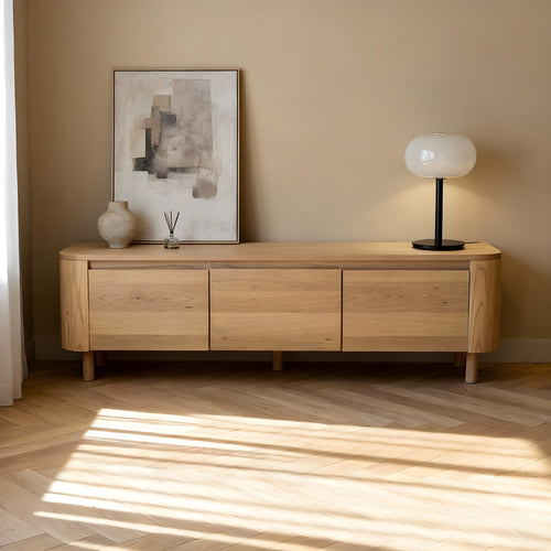 DÉJA Living Tv-meubel Valde - Naturel Hout - 160x40x35cm