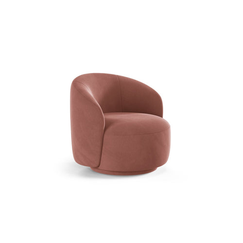 Cosmopolitan Design - Draaistoel Savona flueel flamingo - 83x86x76.5cm