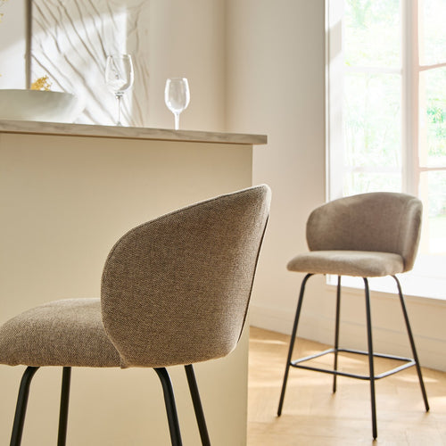 Calicosy - SORREL Set van 2 barkrukken - Beige - 50x53x89 cm