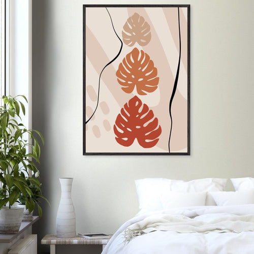 Artfulprints Poster Boho – Tropical trio   - 70x100 cm - Taupe