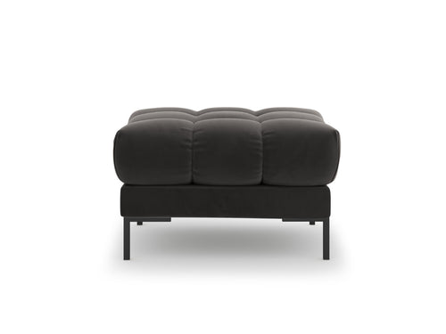 Cosmopolitan Design Poef Bali flueel, donkergrijs - 60x60x41cm