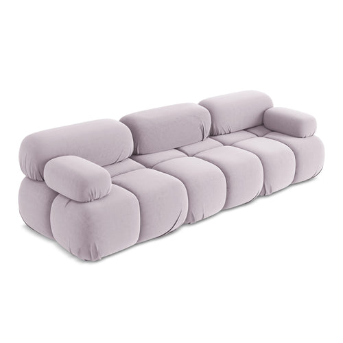 LaMiaSofa 3-zits bank Sanremo - velours - lavendel - 285x96x70