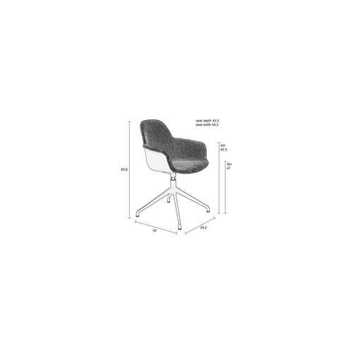 Zuiver Albert Kuip Swivel Eetkamerstoelen Armleuning Groen - Set van 2