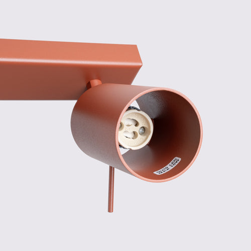 Sollux Lighting Plafondlamp RING 4L rood ochra - 81x6x17cm
