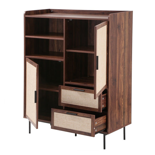 Calicosy - Hoge kast JETSON - Donker hout 100x39,5x120 cm