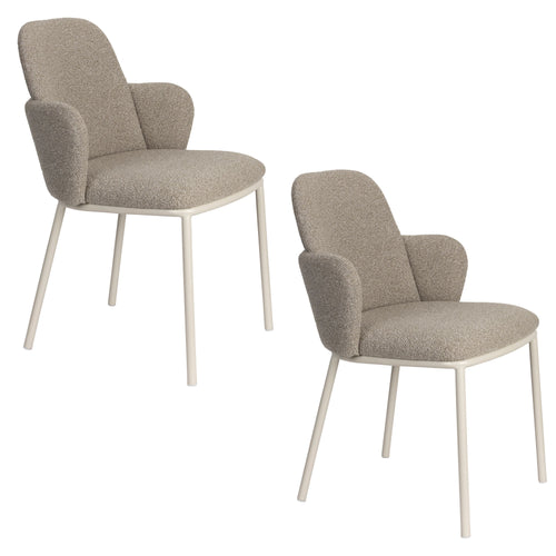 Housecraft Living Jerrico Eetkamerstoelen Bruin Beige - Set van 2 - vtwonen shop