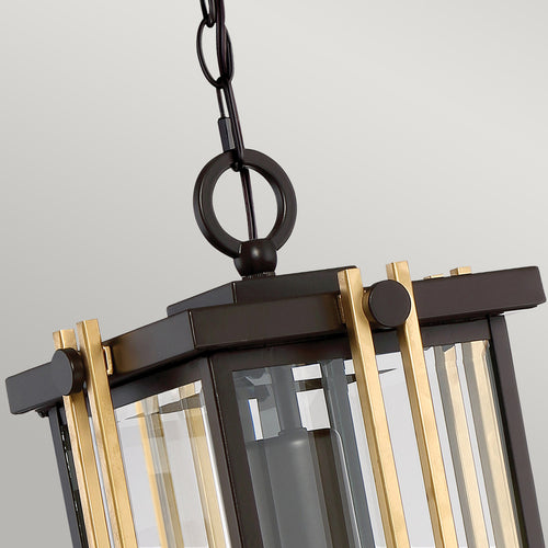 Elstead Goldenrod - 1 lantaarn met lichte middellange ketting - bronzen afwerking, E27