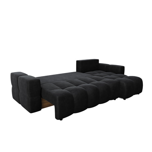 Sia Home - Slaapbank GABRIEL - Fluweel - Donker antraciet - 286cm - vtwonen shop