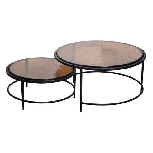 Signature - IGLOO Nestbare salontafel - Zwart - 86x86x46 cm