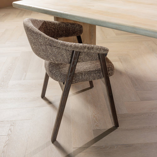 WOOOD eetkamerstoel met armleuning Tunar - Hout - Bruin - Set van 2 - 77x60x60
