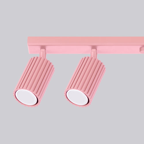 Sollux Lighting Plafondlamp KARBON 6L roze - 117x6,5x16,5cm