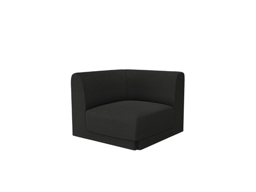 Micadoni - Hoekmodule "Miley" boucle zwart - 90x90x70cm