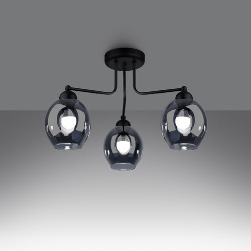 Sollux Lighting Kroonluchter FILLAN 3 zwart - 54x54x36cm