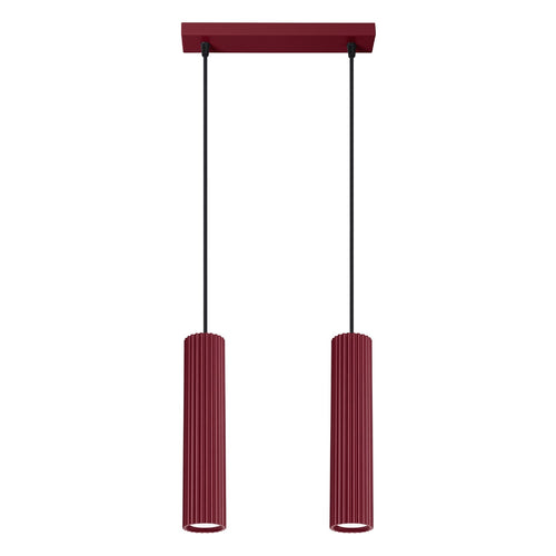 Sollux Lighting Hanglamp KARBON 2 bordeaux - 30x6,5x90cm