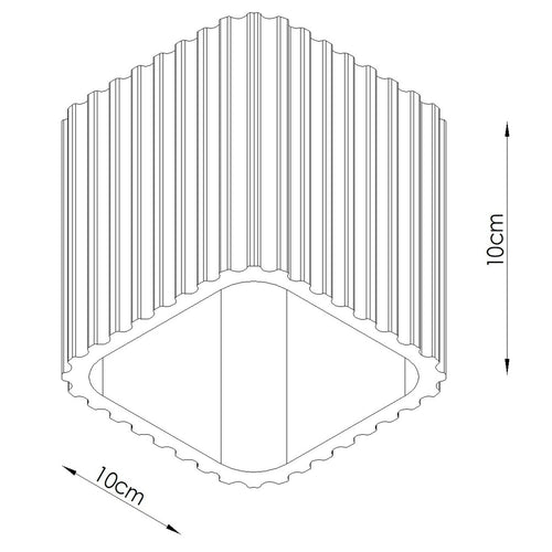Sollux Lighting Plafondlamp RIFF 1 ultramarijn GU10 - 10x10x10cm