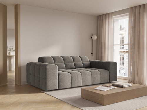 Cosmopolitan Design Bank Chicago 2-zits, chenille grijs - 102x178x78cm