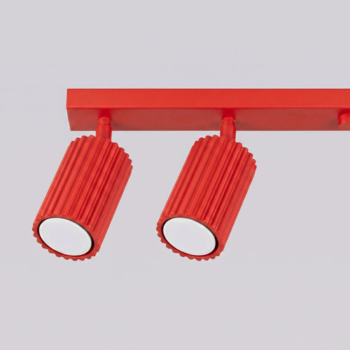 Sollux Lighting Plafondlamp KARBON 6L rood - 117x6,5x16,5cm