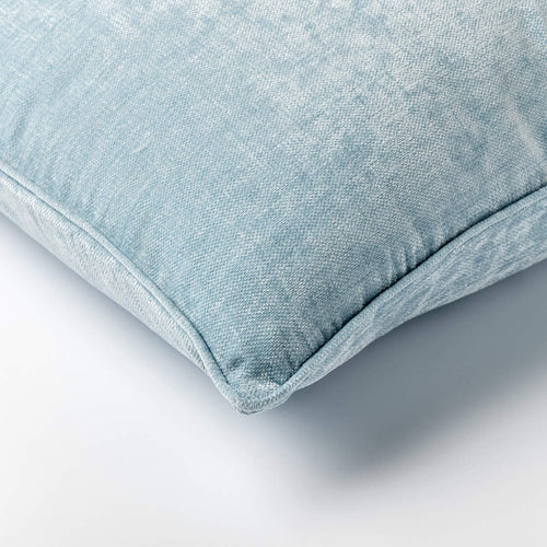 LEWY - kussenhoes 60x60 cm - glansvelours - groot formaat - Sterling Blue - blauw