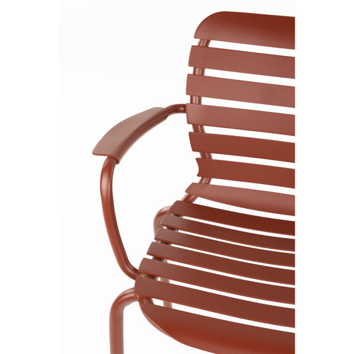 Zuiver Vondel Tuinstoel met Armleuning Rood - set van 2