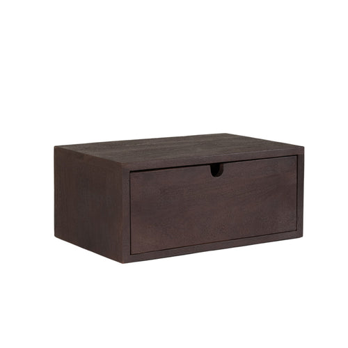 LABEL51 Nachtkastje Hover - Donkerbruin Hout - 45x30x20cm