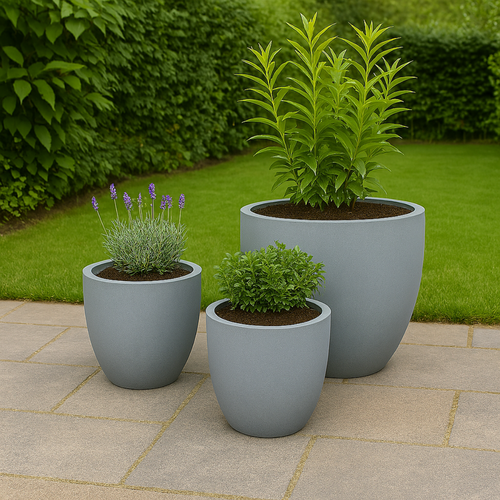 Flourify plantenbak - Fibreclay - set van 3 - 159 cm