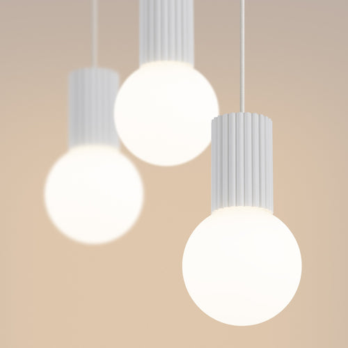 Sollux Lighting Hanglamp HALO 3L wit - 40x6x120cm