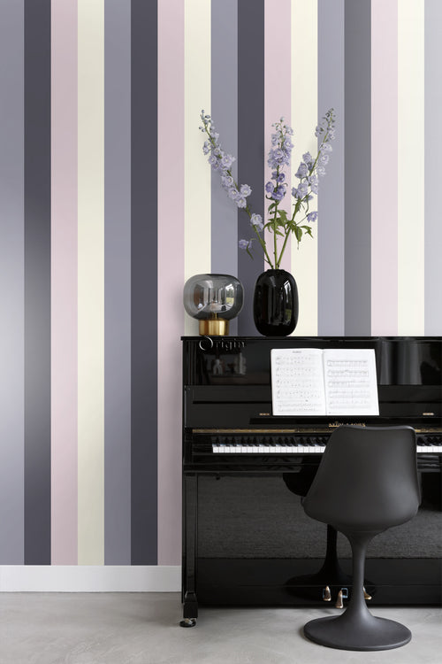 Origin Wallcoverings behang strepen paars en lila paars - 53 cm x 10,05 m - 346517 - vtwonen shop