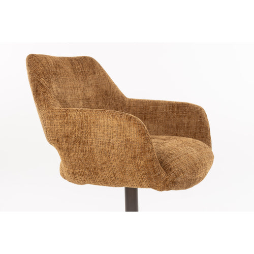 Housecraft Living Merel Eetkamerstoelen Armleuning Okergeel - Set van 2