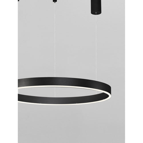 Nova Luce MOTIF Geïntegreerde LED-hanglamp voor plafond, zandkleurig zwart, dimbaar, 40W, 2943lm