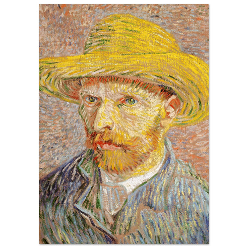 Artfulprints  Vincent van Gogh - Zelfportret met strohoed   poster A4 21x29.7 cm - vtwonen shop