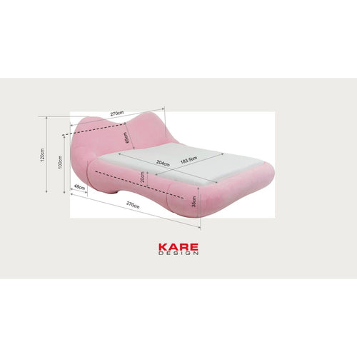 Kare Design Bed Fluid Dreams 180x200cm roze