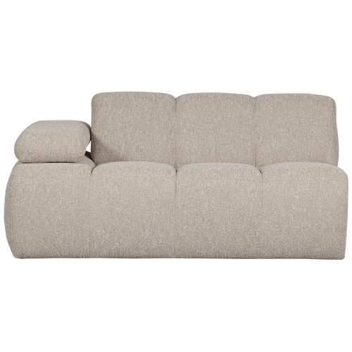 WOOOD 1,5-zits bank met arm links Mojo - Bouclé - Beige - 74X160X97 - vtwonen shop