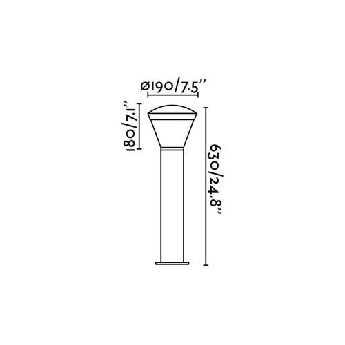 Faro Shelby - LED-tuinpaal voor buiten wit, donkergrijs IP65