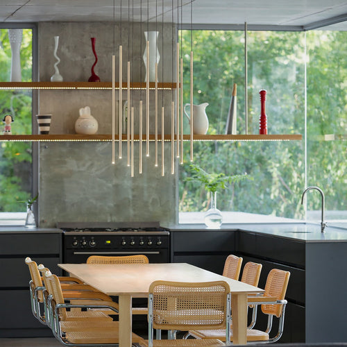 Ideal Lux FILO Decoratieve 12 Drop Cluster Hanglamp Plafondlamp Messing 3000K