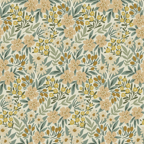 ESTAhome behang bloemen vergrijsd groen - 50 x 900 cm - 131448 - vtwonen shop