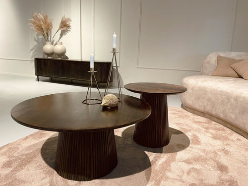 Livingfurn salontafel Salvator - 80cm - mangohout - bruin
