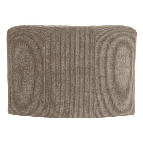 WOOOD eetbank hoek met rugleuning Mojo Base - Rib - Donkerzand - 83x80x80