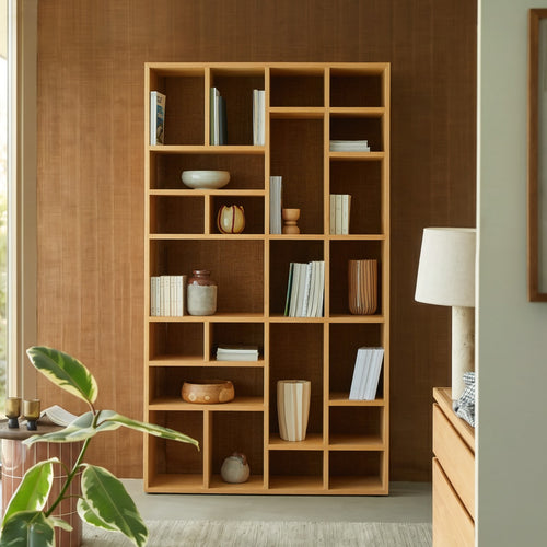 Tikamoon Hoge eiken boekenkast - Naturel