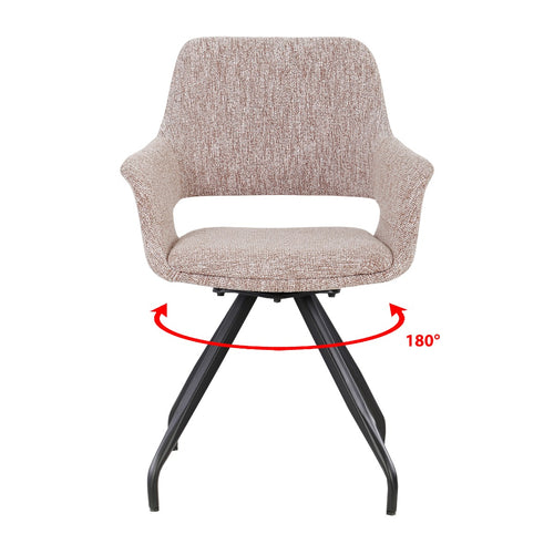 Livingfurn eetkamerstoel Capp - roze - set van 2 - 61x61x88